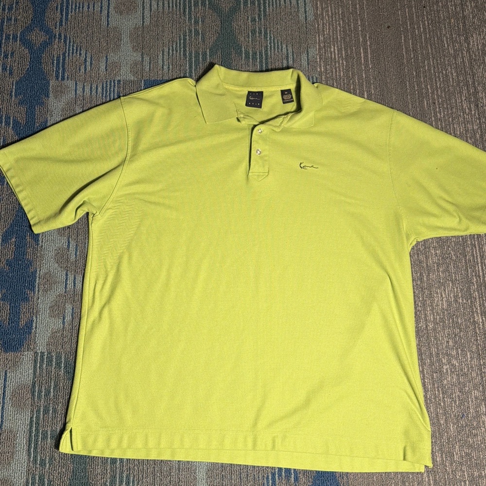 karl kani gold polo shirt 3xl short sleeve casual hip hop street wear